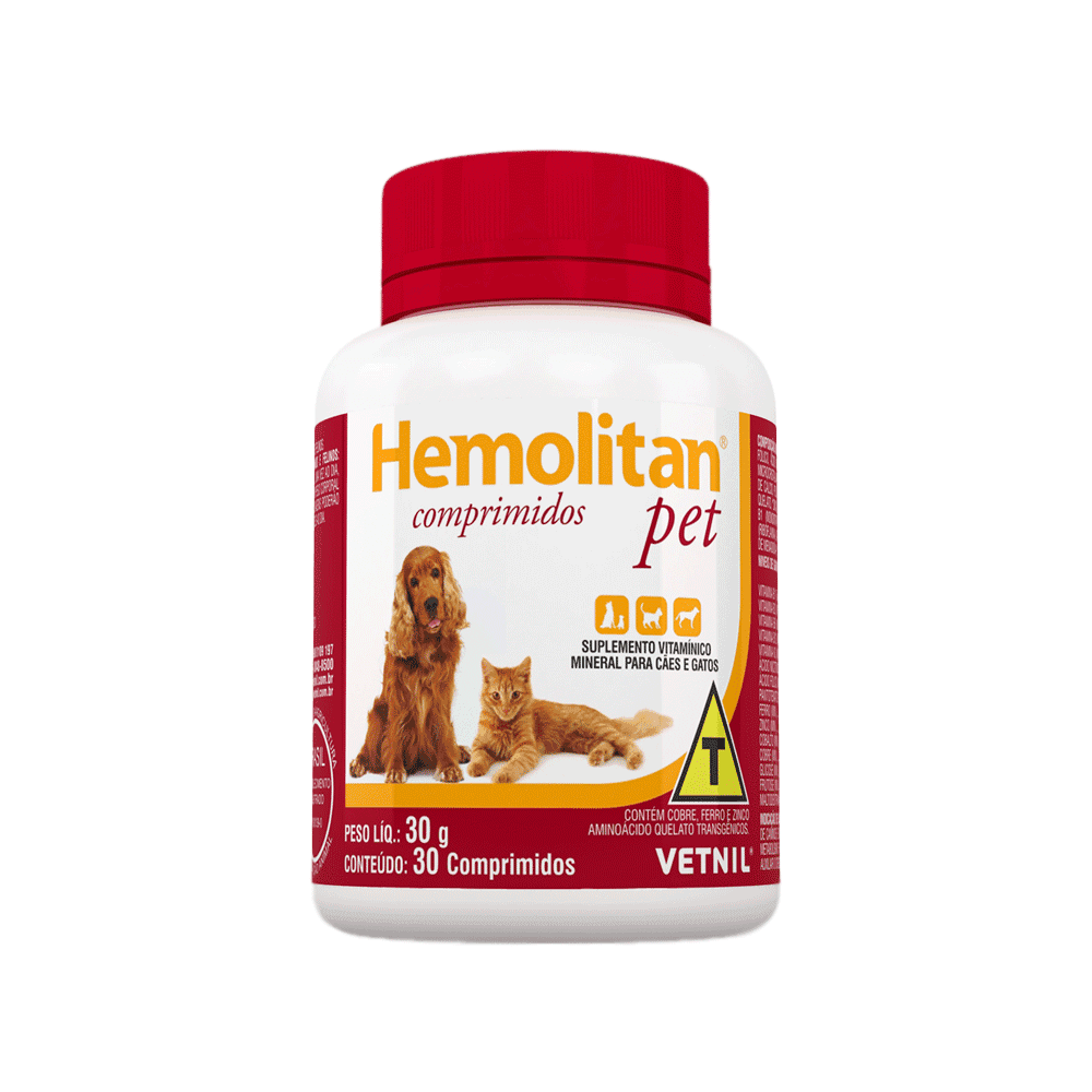 HEMOLITAN PET 30G COMPRIMIDOS VETINIL