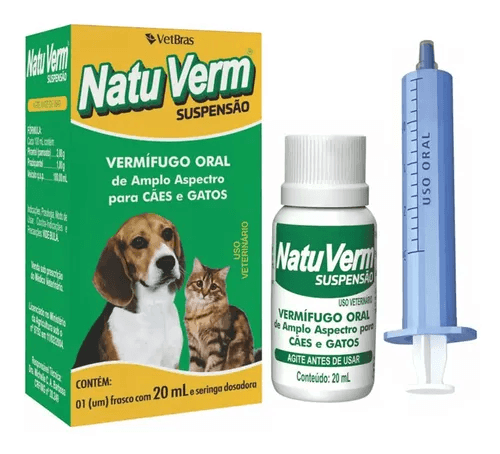 NATU VERMIFUGO SUSPENSAO ORAL 20ML PET VETBRAS(E)