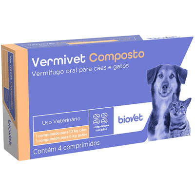 VERMIVET COMPOSTO 600 MG C/04 COMP.