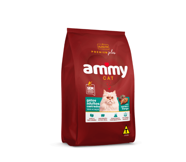AMMY CAT PREMIUM PLUS AD CASTRADOS CARNEFRANGO 25