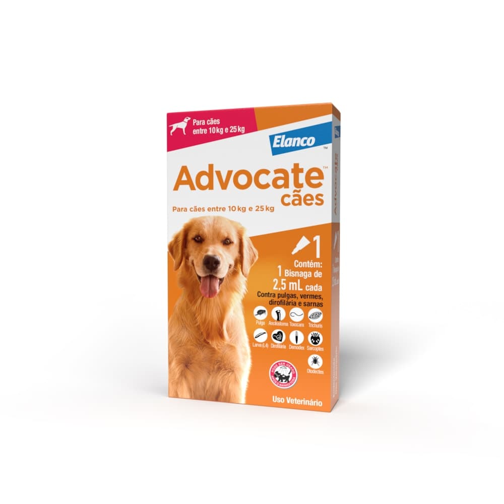 ADVOCATE CÃES 2,5ML