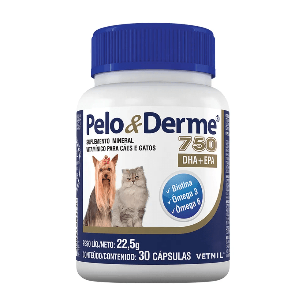 PELO & DERME 750MG DHA+EPA 60 CAPSULAS